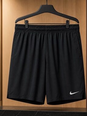 Nike Men’s Black Athletic Shorts with White Swoosh size XXL